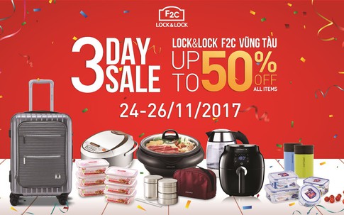 Lock&lock giảm giá đến 50% mừng f2c Vũng Tàu trở lại
