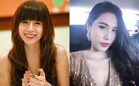 Khuôn mặt của Thủy Tiên từng nhiều lần lộ đường nét lệch lạc, giờ đã hài hòa và tự nhiên hơn hẳn