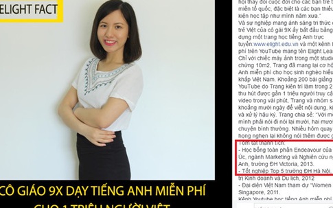 Cô giáo trong clip phát âm sai có nhận học bổng Endeavour?