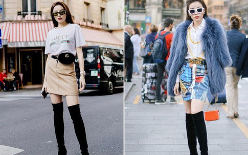 Lấn át hết mọi loại khác, boots cao đến đầu gối trở thành món đồ được diện nhiều nhất trong mùa đông năm nay