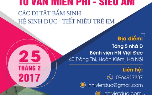 BV Việt Đức: Sàng lọc, tư vấn miễn phí phát hiện sớm dị tật sinh dục, tiết niệu