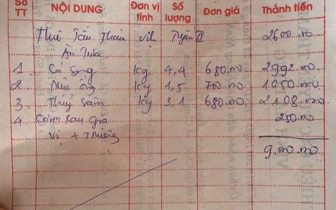 Quảng Ninh: Thực hư bữa ăn 9 triệu đồng nghi bị "chặt chém" trên Vịnh Hạ Long