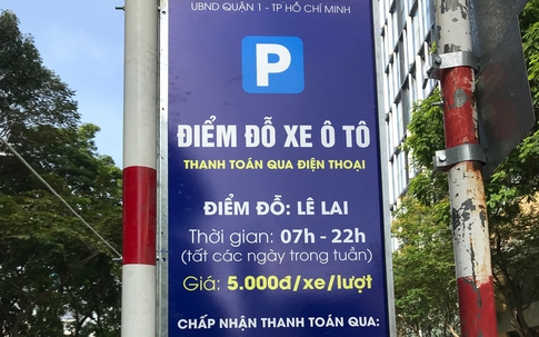 TP HCM thí điểm thu phí đỗ xe qua điện thoại