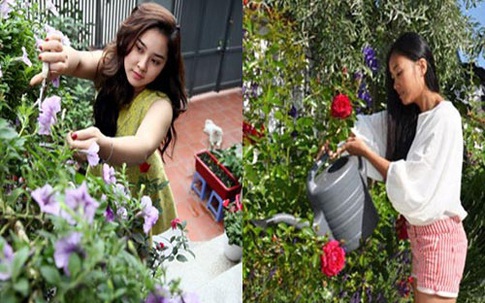 Mỹ nhân Việt bình yên trong khu vườn ngập tràn sắc hoa bỏ lại sau lưng những ồn ào showbiz