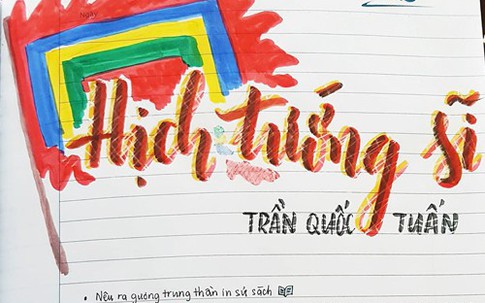 Cuốn vở Văn đầy màu sắc của nữ sinh lớp 8 ở Sài Gòn