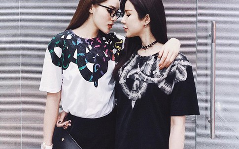 Có ai "nghiện" áo phông như Kỳ Duyên, bất chấp áo của nam vẫn mặc nhiệt tình