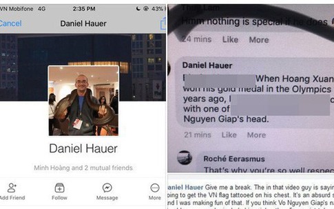 Daniel Hauer đã đến làm việc về việc xúc phạm Đại tướng Võ Nguyên Giáp