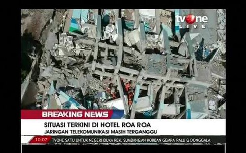 Khách sạn sang trọng thành đống đổ nát sau động đất, sóng thần Indonesia