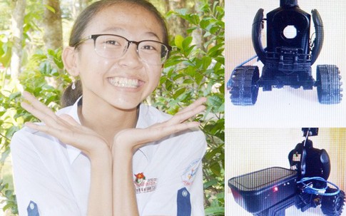 Nữ sinh Sóc Trăng sáng tạo robot an ninh