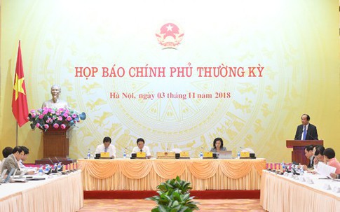 Lãnh đạo Hà Nội vắng mặt trong cuộc họp báo Chính phủ thường kỳ tháng 10