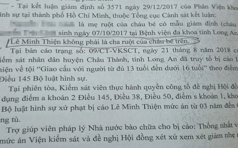 'Vợ nhí' sinh con, giám định ADN không phải, chồng vẫn ngồi tù
