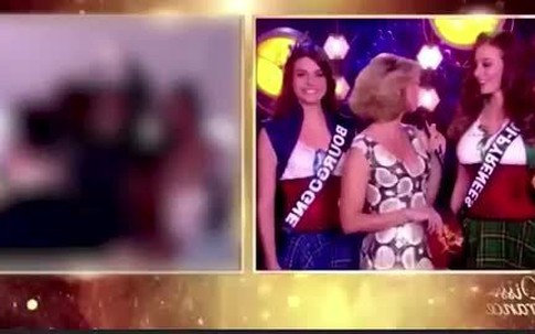 Thí sinh Hoa hậu Pháp bị quay cảnh ngực trần trên sóng trực tiếp