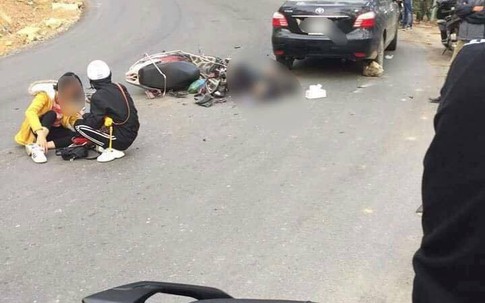 Xe máy mất phanh, hai phượt thủ bị thương ở Tam Đảo