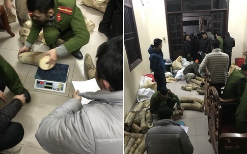 Người phụ nữ cố thủ trong nhà cùng gần 1 tấn ngà voi