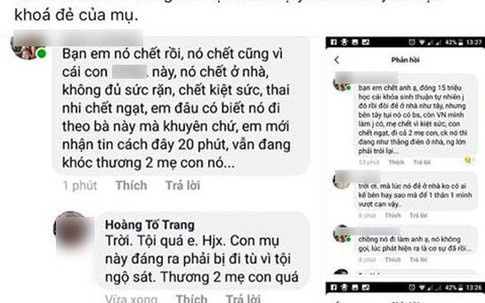 Đề nghị Bộ Công an điều tra Facebook Minh Phương loan tin 2 mẹ con tử vong vì tự sinh tại nhà