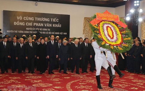 Lãnh đạo Đảng, Nhà nước đến viếng nguyên Thủ tướng Phan Văn Khải