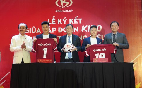 Nguyễn Quang Hải & Bùi Tiến Dũng trở thành đại sứ thương hiệu của tập đoàn Kido