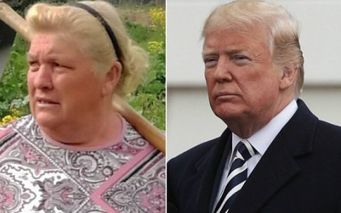 Bà trồng khoai bất ngờ nổi tiếng vì mặt giống ông Trump