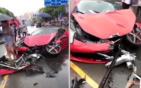 Nữ tài xế gây tai nạn sau vài phút thuê chiếc Ferrari 660.000 USD