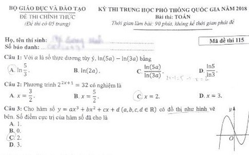 Đề Toán khó, sẽ không có “mưa” điểm 10 như năm 2017
