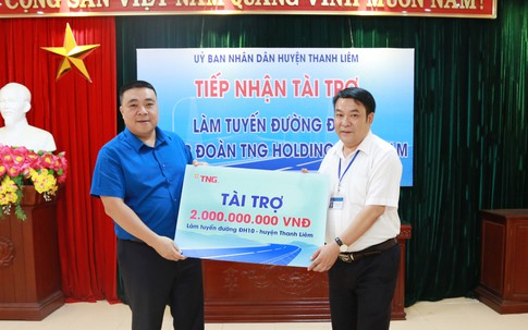 TNG Holdings Việt Nam tài trợ làm đường nông thôn tại Hà Nam