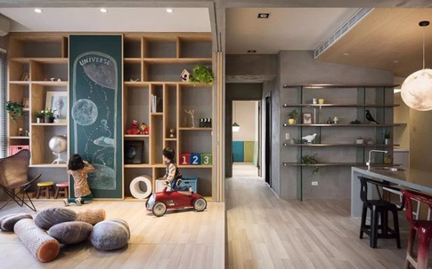 Căn hộ đơn sắc nhưng lấp lánh màu hạnh phúc dành cho gia đình có con nhỏ