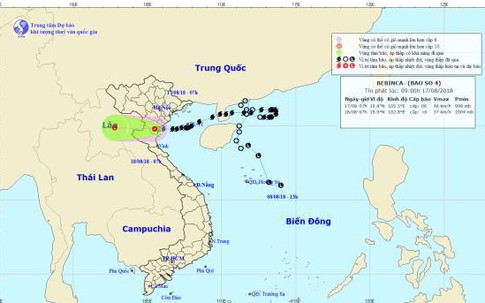 Thông tin mới nhất về cơn bão số 4