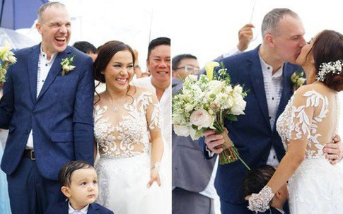 Lý Thanh Thảo "Mùi ngò gai" tổ chức đám cưới lãng mạn với chồng Tây ở bãi biển