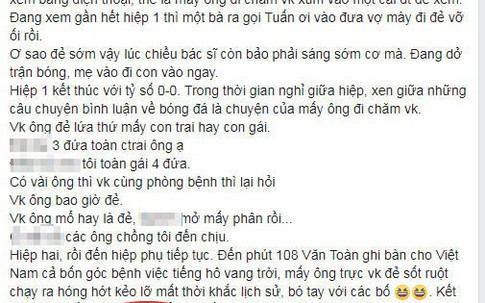 Vợ sinh con đúng đêm Olympic Việt Nam chiến thắng, chồng ngay lập tức lấy tên Văn Toàn đặt cho con