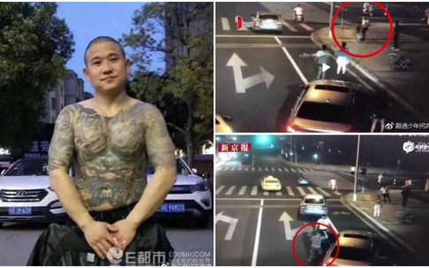 Hùng hổ chém người nhưng lỡ tay làm rơi dao, tài xế BMW bị người đi xe đạp điện giết chết bằng chính dao của mình