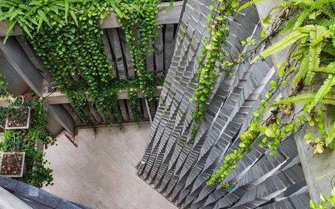 BUÔNG - ngôi nhà "đá nở hoa" KTS mất 6 tháng thu thập bê tông cũ ở Quảng Bá, Hà Nội