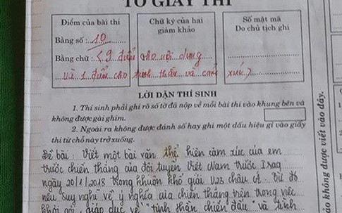 Tiết lộ bất ngờ tác giả bài Văn điểm 10 về U23 Việt Nam