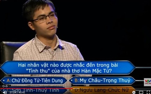 Thủ khoa nghèo xứ Thanh “ẵm” 30 triệu đồng tiền thưởng “Ai là triệu phú”