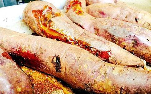 Khoai nướng đắt khách ngày Hà Nội rét