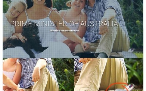 Bị Photoshop hỏng, thủ tướng Australia có hai chân trái trong ảnh