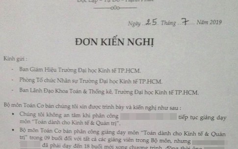 Giảng viên ĐH Kinh tế TP.HCM bị tố có tình cảm không đứng đắn với SV