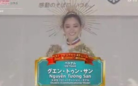 Tường San đoạt giải Quốc phục đẹp nhất tại Miss International
