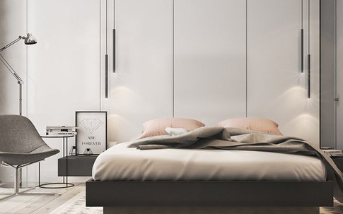 Căn hộ 2 phòng ngủ có sắc màu trung tính sang trọng đáng để học hỏi