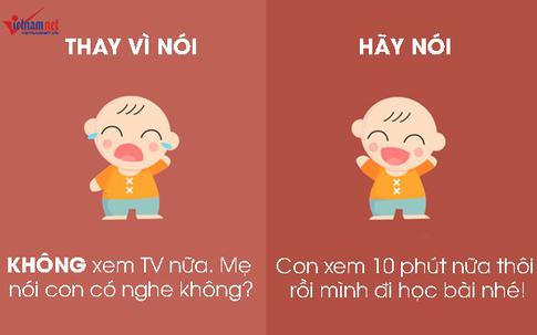 9 câu nói hữu hiệu thay vì nói “không” với trẻ