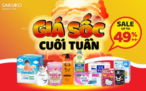 Giá sốc cuối tuần - khuyến mại siêu hấp dẫn lên đến 49% tại Sakuko Japanese Store