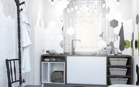 Những mẫu nhà tắm đen – trắng ấn tượng chưa từng lỗi mốt