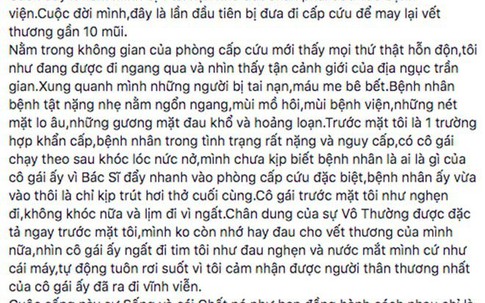 Danh hài Thúy Nga bị tai nạn, máu chảy đầm đìa phải cấp cứu