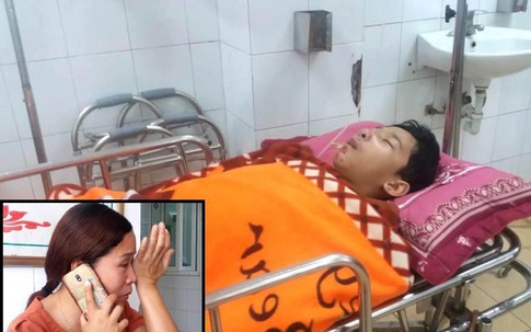 Giọt nước mắt tuyệt vọng của người mẹ nghèo có con bị ngã từ tầng 2 xuống sân trường học