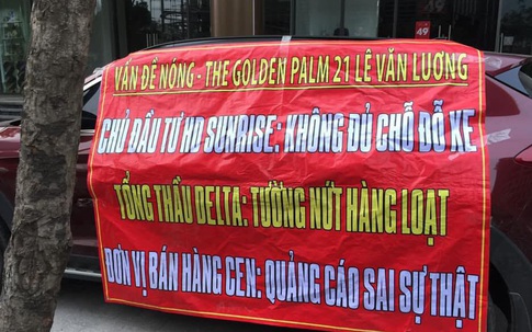 Hàng trăm cư dân “tố” CĐT chung cư The Golden Palm “nói một đằng làm một nẻo”