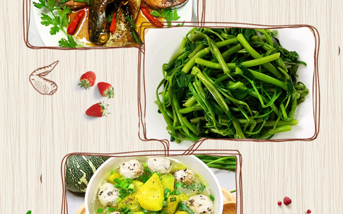 Mâm cơm 3 món nhanh gọn ngon lành, đặc biệt món canh siêu ngọt mát!