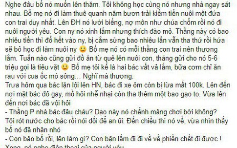 Nam sinh gây phẫn nộ khi đuổi bố về khi ông lặn lội lên thành phố thăm