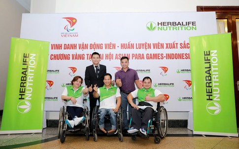 Herbalife phối hợp cùng hiệp hội Paralympic Việt Nam tổ chức lễ vinh danh các vận động viên Paralympic Việt Nam