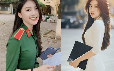 “Hot girl quân phục” nổi bật trong mùa thi vừa qua