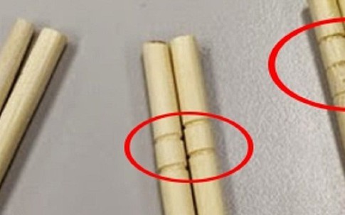 Bạn đã bao giờ thắc mắc vì sao đũa ăn 1 lần luôn khắc vòng tròn ở trên?