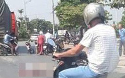 Hà Nội: Tai nạn giữa vòng xuyến, con trai 3 tuổi sợ hãi nhìn cha tử vong dưới bánh xe tải